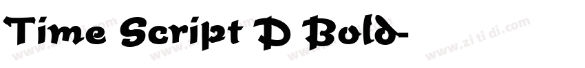 Time Script D Bold字体转换